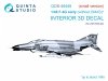 Quinta Studio QDS-48448 F-4G early 3D-Printed & coloured Interior on decal paper (Zoukei Mura SWS) (Small version) 1/48